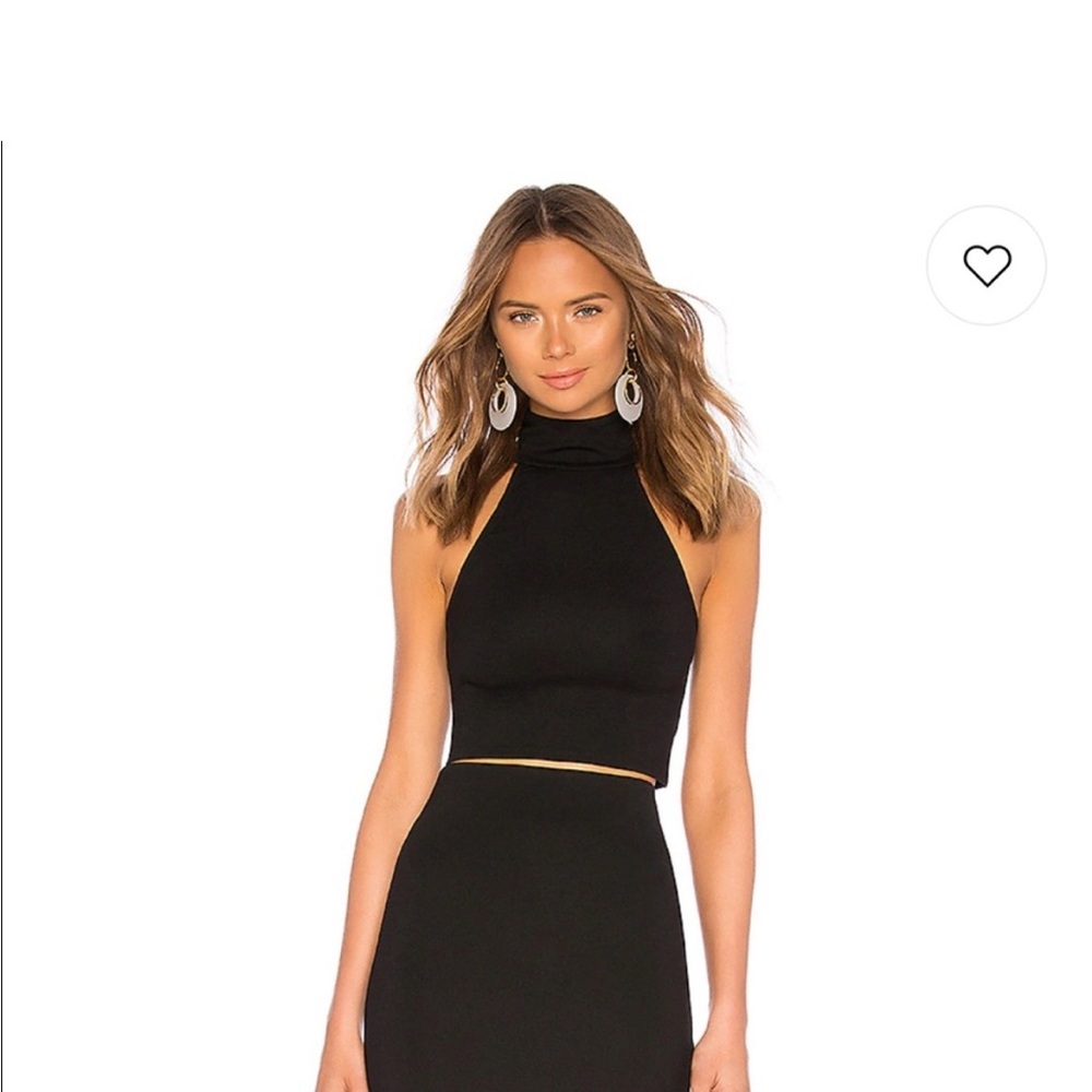 NEW LPA black turtleneck crop top XXS